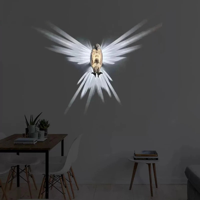 Creative Bird Wall Lamp Eagle Shape Projector Atmosphere Sconce Light for Unique Home Decor