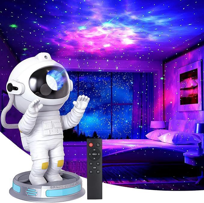Astronaut Starlight Projection Lamp Small Northern Lights Projector for Night Bedroom